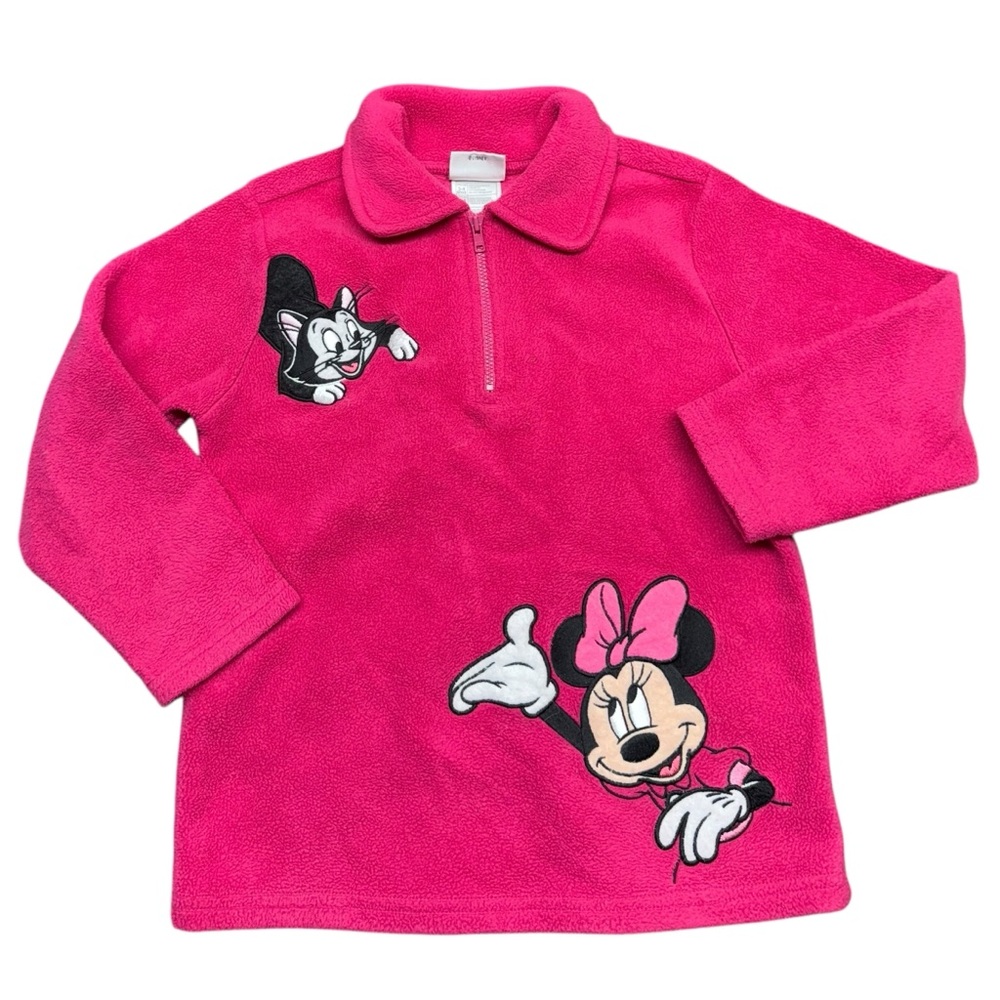 Y2K Disney Minnie Mouse Fleece Quarter Zip Pullover